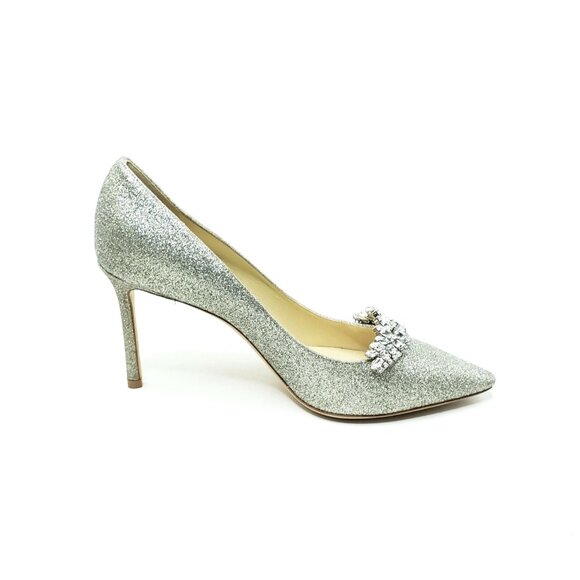 Romy 100 Jimmy Choo Glitter Shoe Jimmy Choo Romy 100 Silver